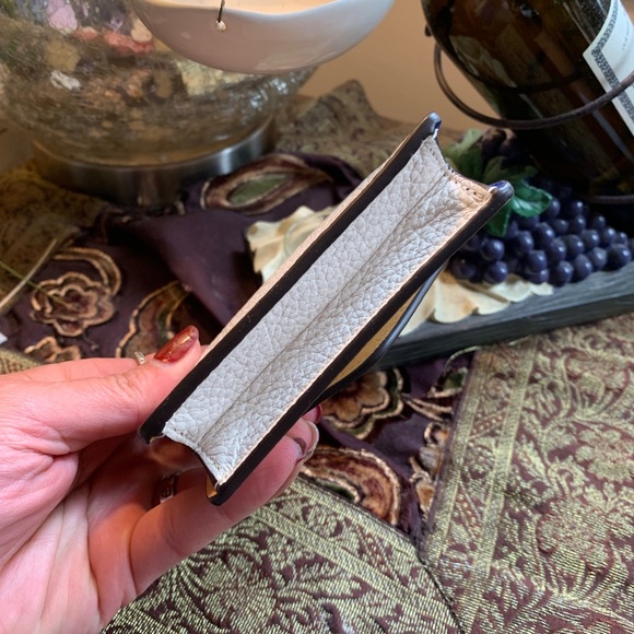 SOLD⛔️Authentic COACH Pebbled leather Colorblock flap snap card case - Picture 6 of 8